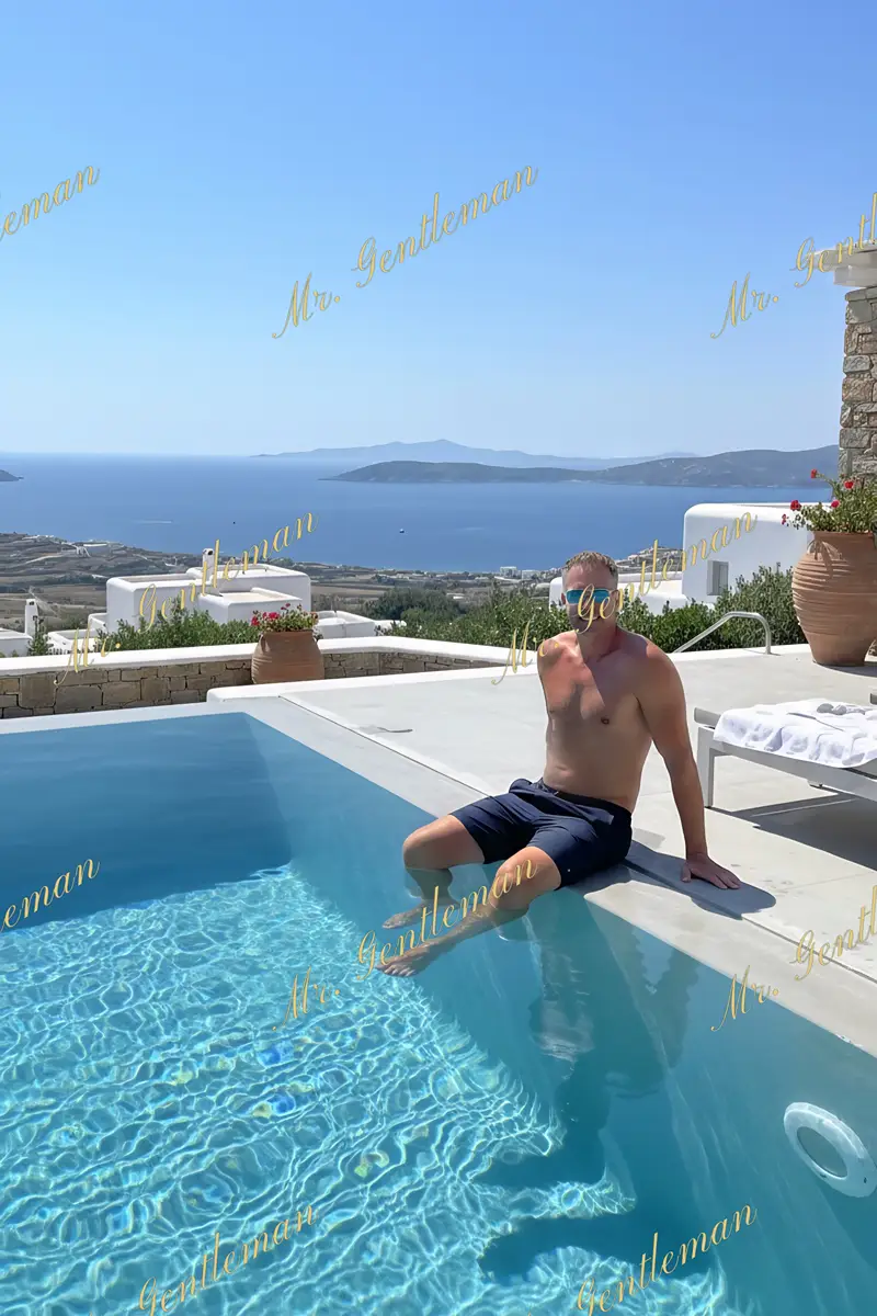 Private companion yoga practice Santorini villa