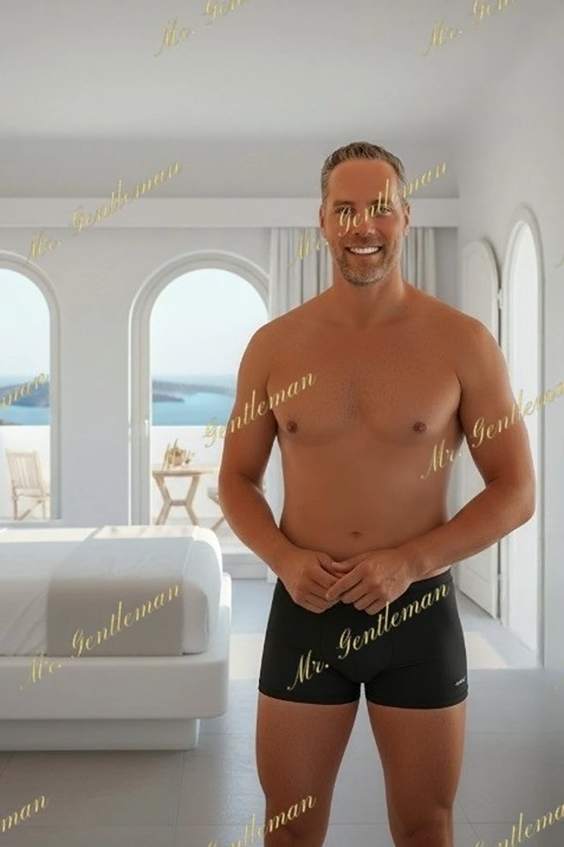 Male companion premium services for woman Santorini